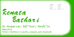 renata bathori business card